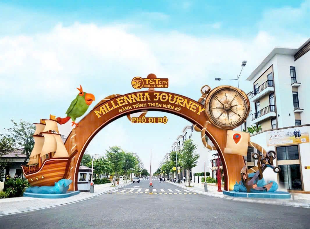 phố đi bộ tại khu đô thị T&T Millenium