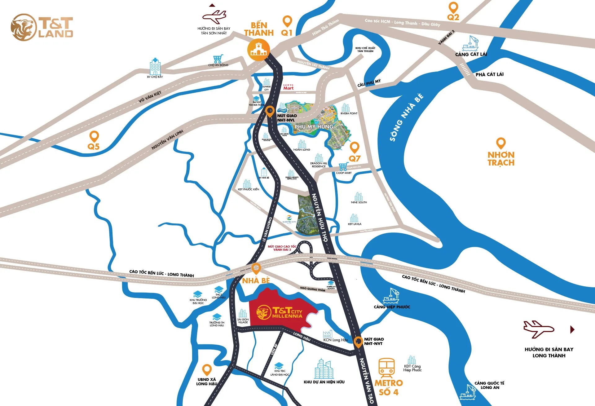 vị trí dự án T&T Millenium